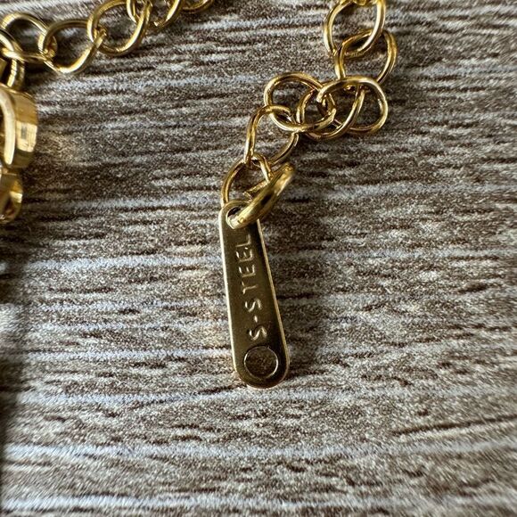 Gold and Turquoise bracelet N943 - Picture 5 of 6